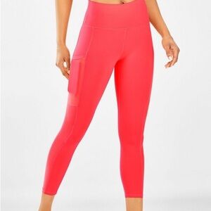 Fabletics Mila Coral High-Waisted Leggings, size small, Excellent condition